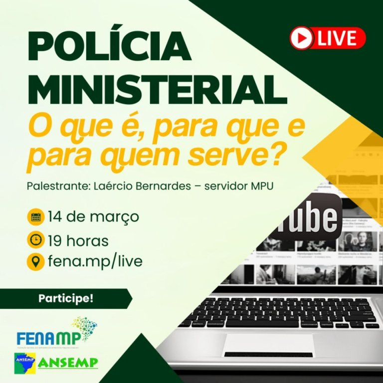 Live “Polícia Ministerial: o que é, para que e a quem serve?”, com